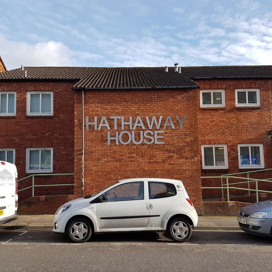 Hathaway House Building Sign